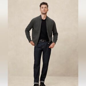 Banana Republic Woven Baseball Bomber, Charcoal, Medium, Preloved